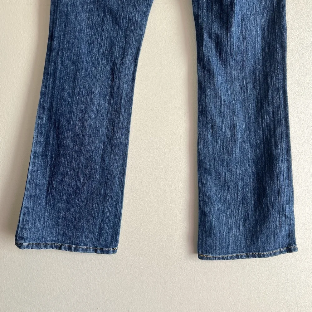 Old Navy Girls Medium Wash Mid-Rise Adjustable Waist Boot-Cut Jeans Size 10